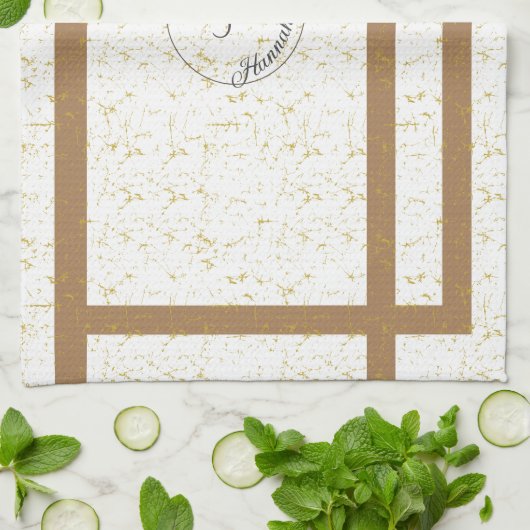 Moderne, einfache Risse Geschirrtuch (Gefaltet)