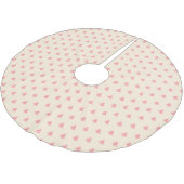 Moderne, einfache, rosa, beige Weihnachtsbaumen Polyester Weihnachtsbaumdecke (Schrägansicht)