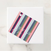 Moderne einfache rosa blaue Foto-Weihnachtsgeschen Geschenkanhänger (Beispiel)