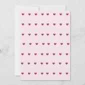 Moderne einfache rosa Boho Kleidung Girl Baby Dusc Einladung (Rückseite)