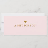 Moderne einfache rosa Geschäftslizenz-Geschenk-Zer (Rückseite)