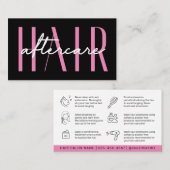 Moderne, einfache, rosa Haarverlängerungen nach de Visitenkarte (Vorne/Hinten)