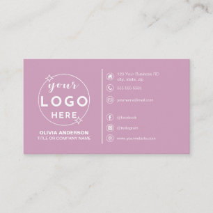 Moderne einfache rosa Logo benutzerdefinierte Icon Visitenkarte