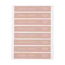 Moderne, einfache, rosafarbene Hochzeit