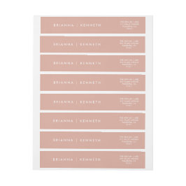 Moderne, einfache, rosafarbene Hochzeit