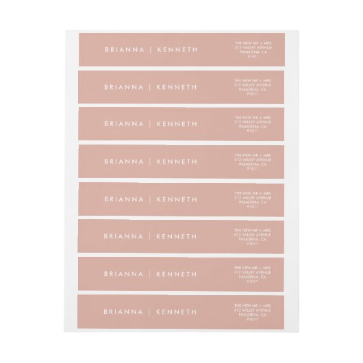 Moderne, einfache, rosafarbene Hochzeit (Bogen)