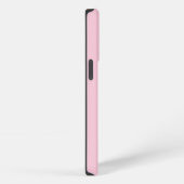 Moderne einfache rosafarbene Schrift Monogramm iPhone Hülle (Rechte Seite)
