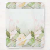 Moderne einfache Rose Aquarell  Mousepad (Vorne)