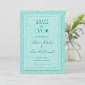 Moderne einfache Rose Blumenhochzeit Save The Date (Stehend Vorderseite)