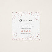 Moderne, einfache Rose Gold Glitzer Discount Card (Rückseite)