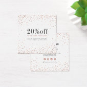 Moderne, einfache Rose Gold Glitzer Discount Card (Schreibtisch)