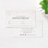 Moderne, einfache Rose Gold Glitzer Terminkarte (Schreibtisch)