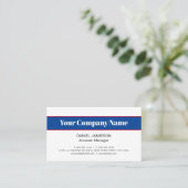 Moderne, einfache Rot-Weiß- und Blautöne Beruflich Visitenkarte (Stehend Vorderseite)