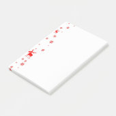 Moderne einfache rote Elch-Schneeflocken Post-it Klebezettel (angewinkelt)