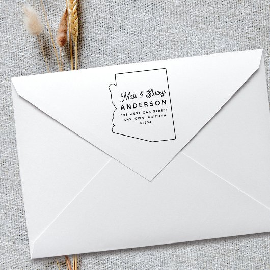 Moderne, einfache Rücksendeadresse ARIZONA Staat Gummistempel