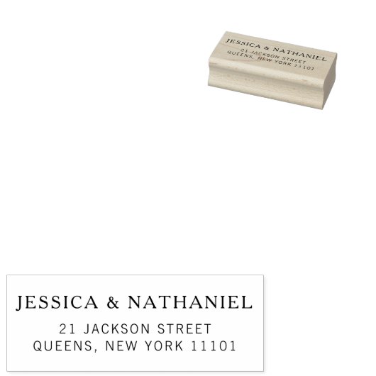 Moderne, einfache Rücksendeadresse Gummistempel (Stempel)