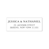 Moderne, einfache Rücksendeadresse Gummistempel (Prägung)