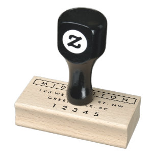 Moderne einfache Rücksendeadresse Gummistempel