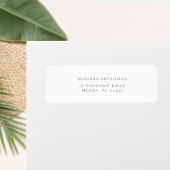 Moderne, einfache Rücksendeadresse Palm Tree