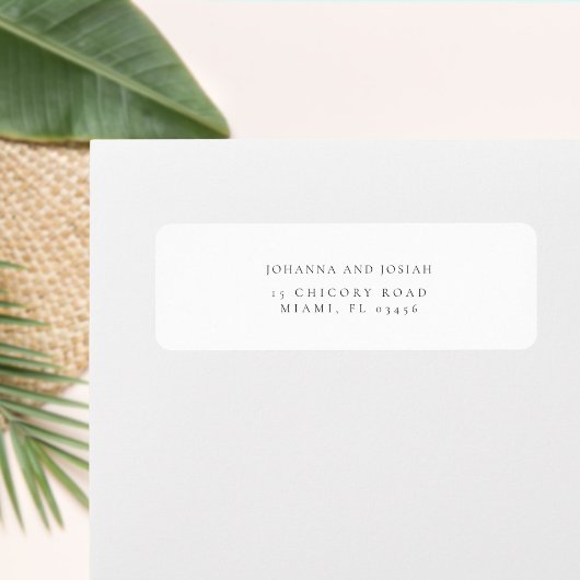 Moderne, einfache Rücksendeadresse Palm Tree