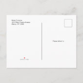 Moderne, einfache, rückwirkende Postkartenankündig Ankündigungspostkarte (Rückseite)