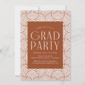 Moderne, einfache Rust-3-Foto-Graduierungsparty Einladung (Rückseite)