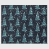 Moderne, einfache Rustikale Schneedecke Weihnachts Geschenkpapier (Flach)