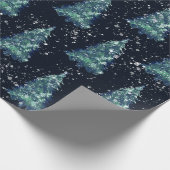 Moderne, einfache Rustikale Schneedecke Weihnachts Geschenkpapier (Ecke)