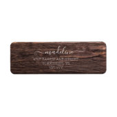 Moderne, einfache rustikale Script-Personalisierte (Vorne)