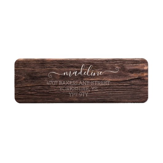 Moderne, einfache rustikale Script-Personalisierte (Vorne)