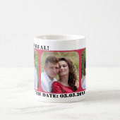 Moderne einfache Save-The-Date-Foto-Tasse Kaffeetasse (Mittel)