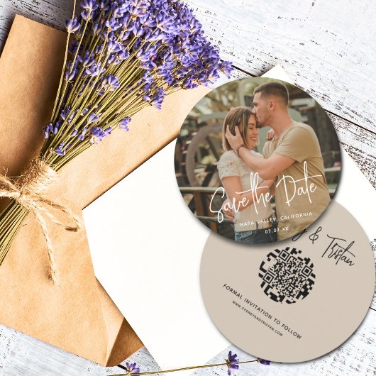 Moderne, einfache Save the Date-Overlay-Hochzeit Einladung