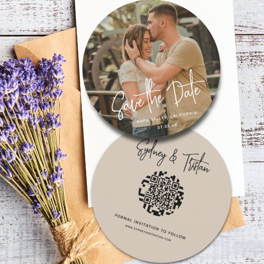 Moderne, einfache Save the Date-Overlay-Hochzeit Einladung