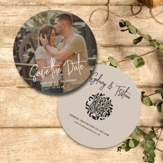 Moderne, einfache Save the Date-Overlay-Hochzeit Einladung