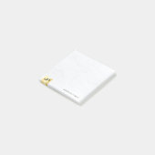 Moderne einfache Schablonen-elegantes Gold und Post-it Klebezettel (angewinkelt)