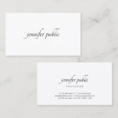 Moderne einfache Schablonen-elegantes Visitenkarte (Vorne/Hinten)