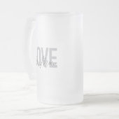 Moderne, einfache, schicke, coole Design-Liebe New Mattglas Bierglas (Vorderseite Links)