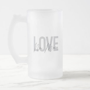 Moderne, einfache, schicke, coole Design-Liebe New Mattglas Bierglas