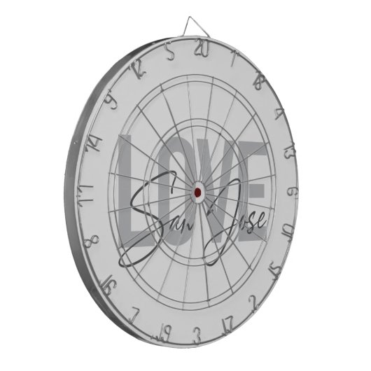 Moderne, einfache, schicke, coole Design Liebe San Dartscheibe (Vorderseite Links)