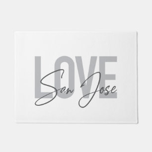Moderne, einfache, schicke, coole Design Liebe San Fußmatte