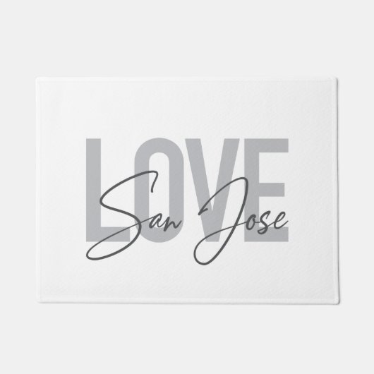 Moderne, einfache, schicke, coole Design Liebe San Fußmatte (Vorderseite)