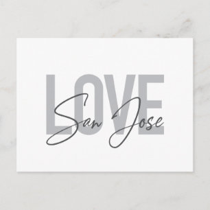 Moderne, einfache, schicke, coole Design Liebe San Postkarte