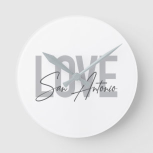 Moderne, einfache, schicke, coole Design Liebe San Runde Wanduhr