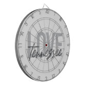 Moderne, einfache, schicke, urbane Liebe Tennessee Dartscheibe (Vorderseite Links)