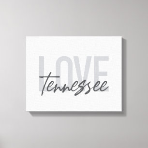 Moderne, einfache, schicke, urbane Liebe Tennessee Leinwanddruck
