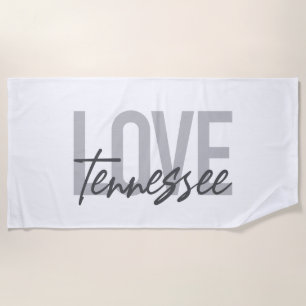 Moderne, einfache, schicke, urbane Liebe Tennessee Strandtuch