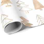 Moderne, einfache, schicke Weihnachtsbäume Geschenkpapier (Rolleneckpunkt)