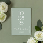 Moderne einfache, schicke Weihnachtsfeier Grüne Ho Save The Date