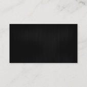 Moderne, einfache Schlichte Black Business Card Visitenkarte (Rückseite)