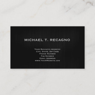 Moderne, einfache Schlichte Black Business Card Visitenkarte